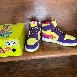 Sukamii The Star Bears Mens Yellow Purple Pink High Top Sneakers New Size 11